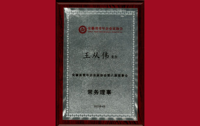 公司董事、副總經理王從偉先生被增選為省青年企業(yè)家協會常務理事